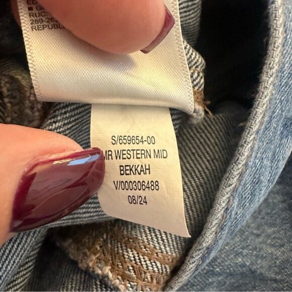 Old Navy Western Equestrian High-Rise Drapey Denim Midi Skirt Size 4 - Picture 10 of 14